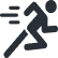 Icon of a running person