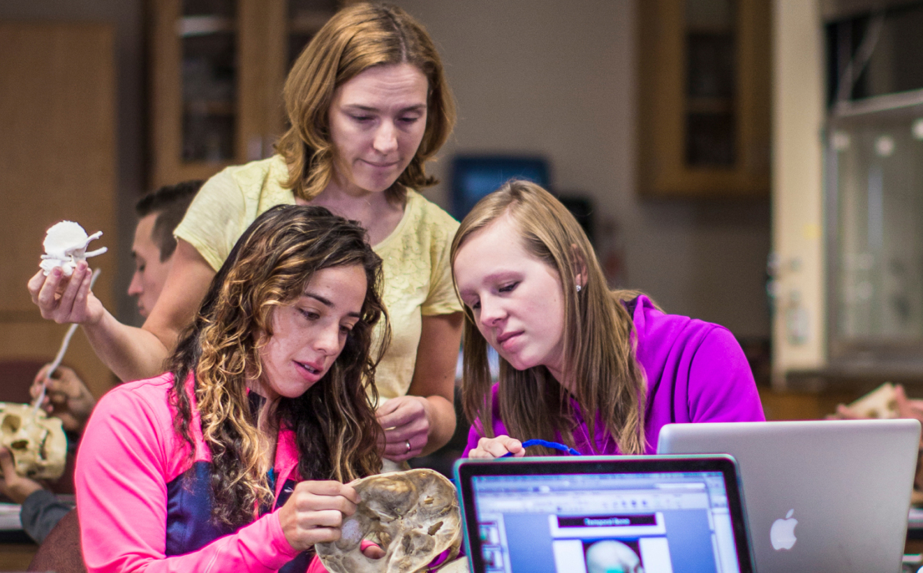 Doane students in a lab