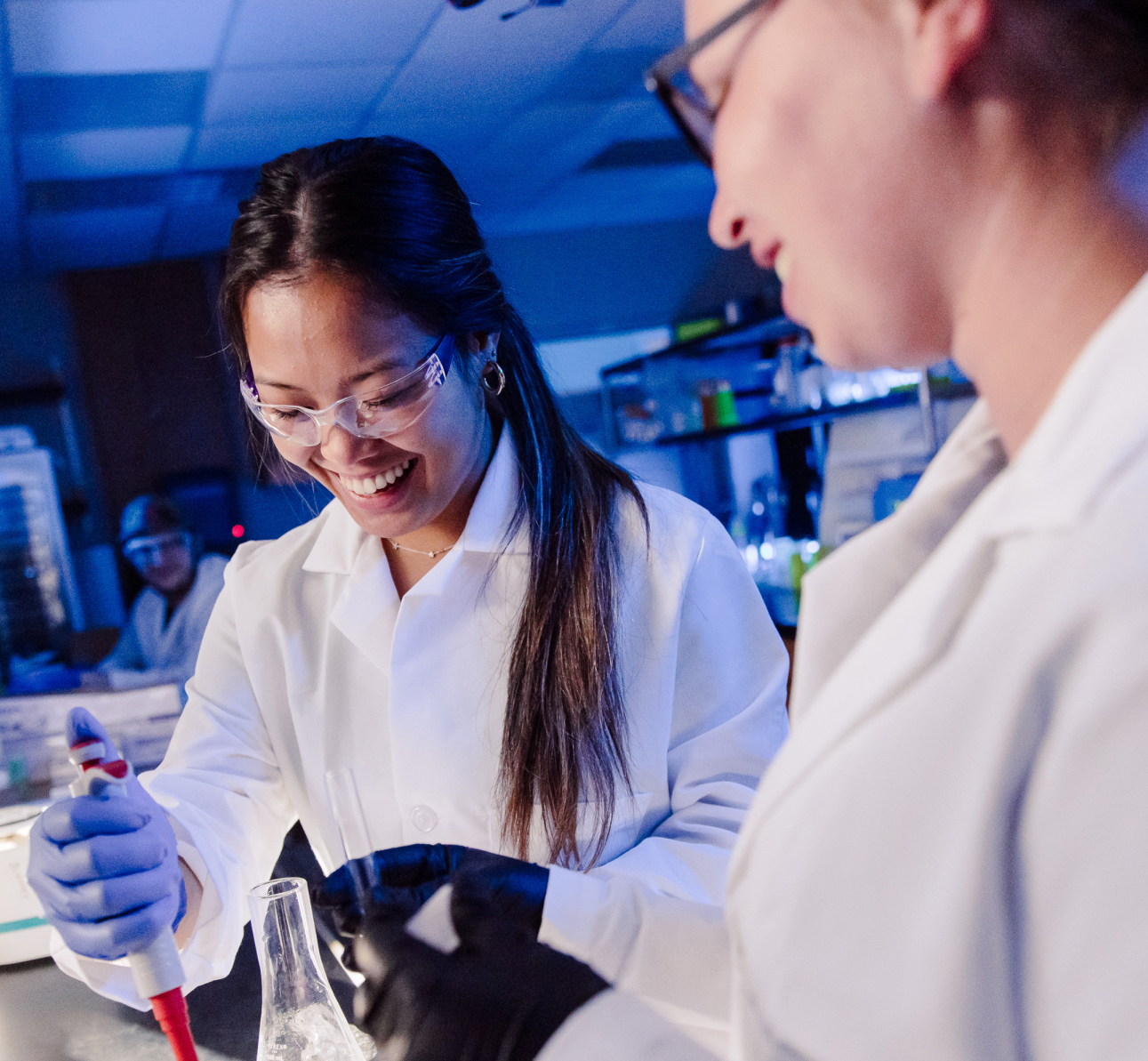 Doane students in a lab