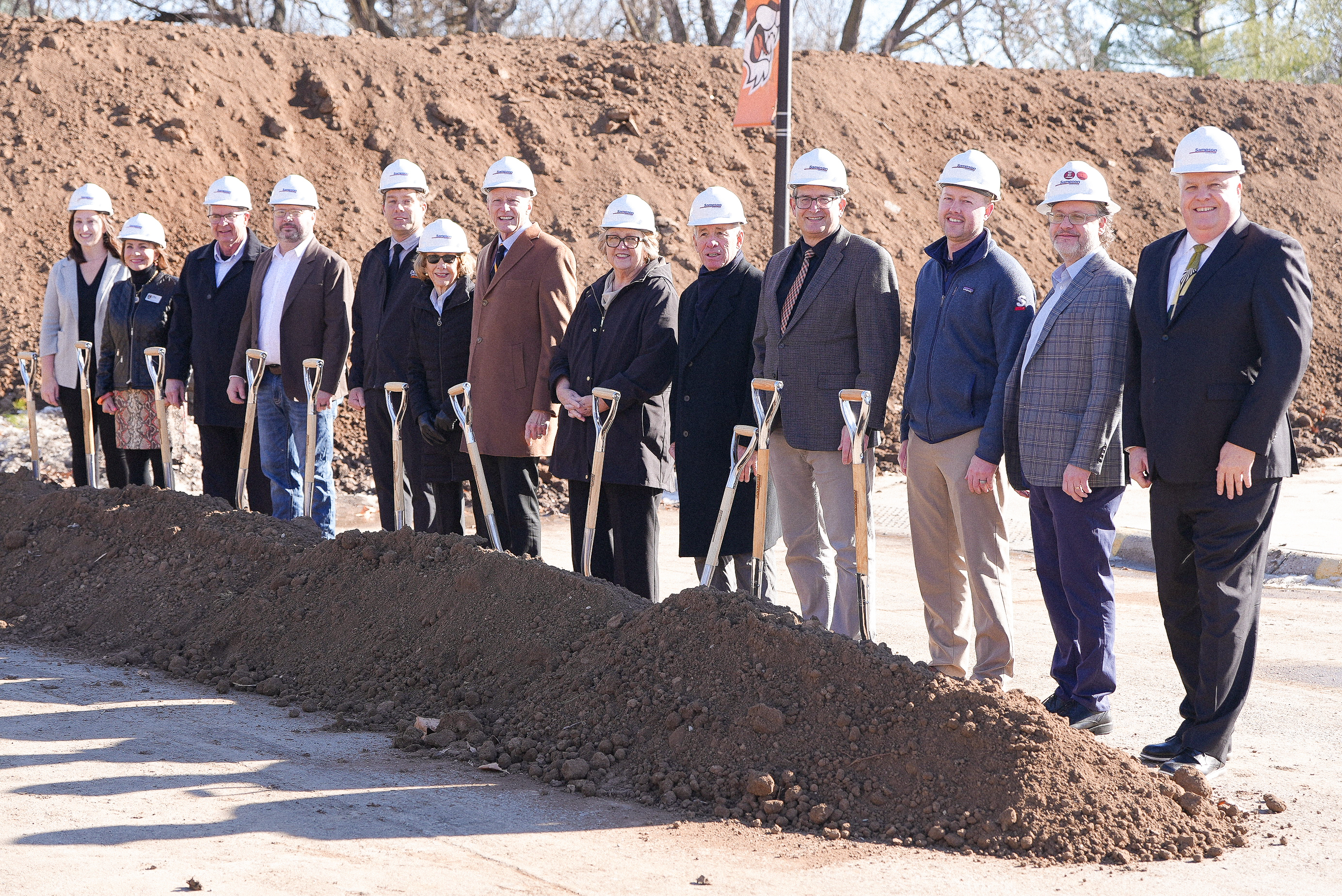 Doane leadership team at the Performing Arts Center groundbreaking event on the Crete campus