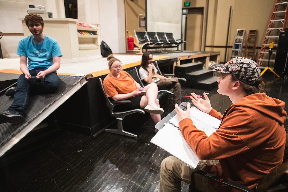 Doane Theatre rehearses The Delays