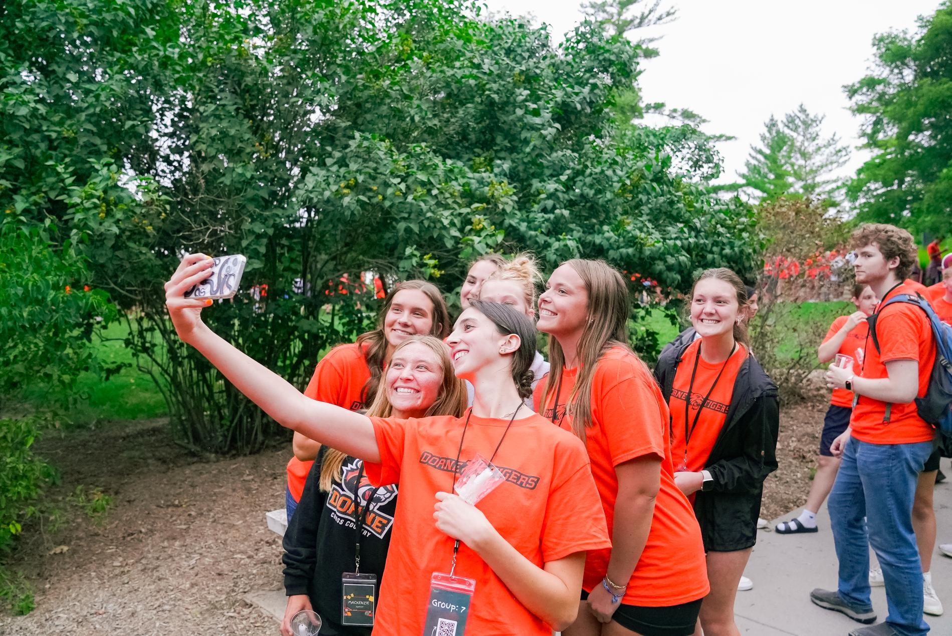 Students take a selfie