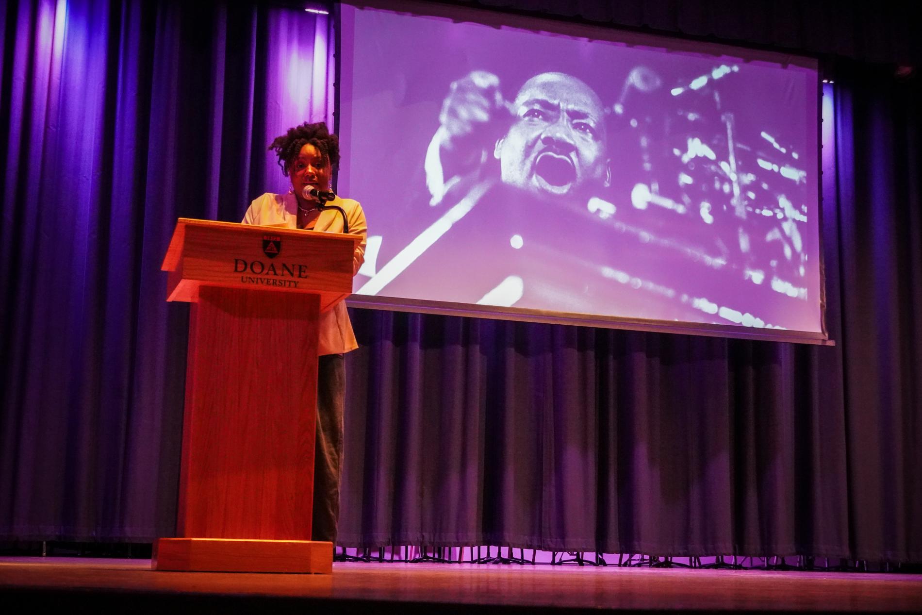 a speaker at MLK week 2025 at Doane