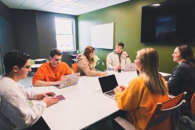 students study in a study room