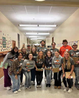 Doane biology students at the Prescott Elementary STEM fair